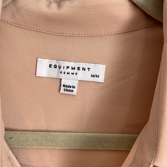 Equipment Femme Silk Pink Button Down Shirt - Picture 5 of 9